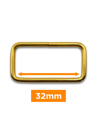 Rechthoekige gesp - Goud 32 mm