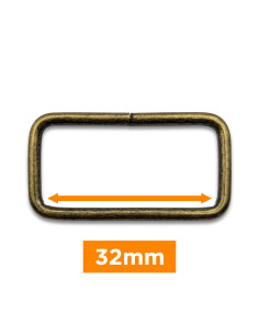 Rechthoekige gesp - Brons 32 mm