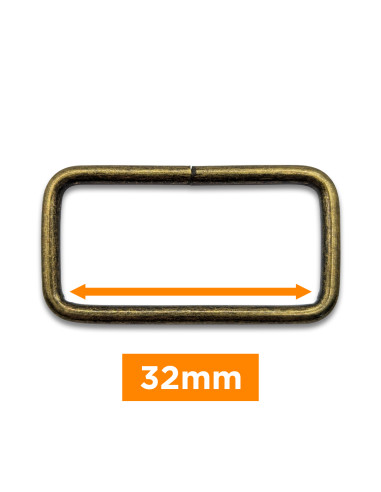 Rechthoekige gesp - Brons 32 mm