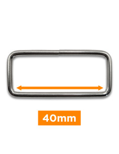 Rechthoekige gesp - Zilver 40 mm