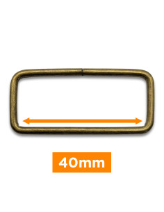 Rechthoekige gesp - Brons 40 mm