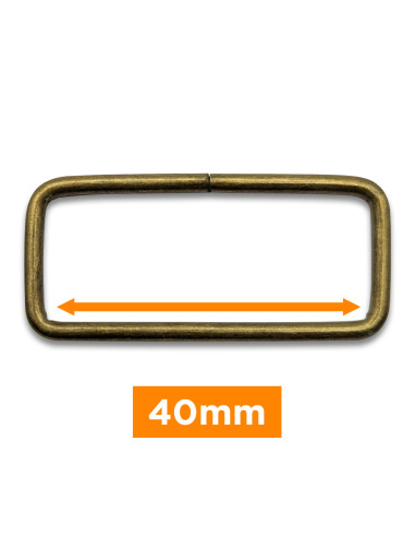 Rechthoekige gesp - Brons 40 mm