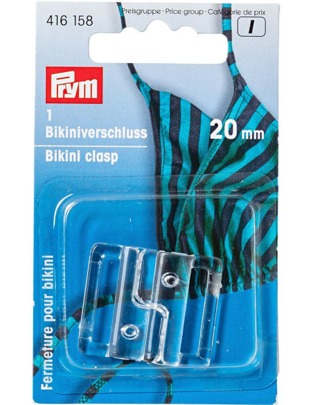 Transparante badpakclips 20 mm