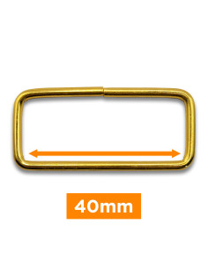 Rechthoekige gesp - Goud 40 mm