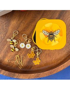 Set van 12 breiringmarkeerders - Honeybee