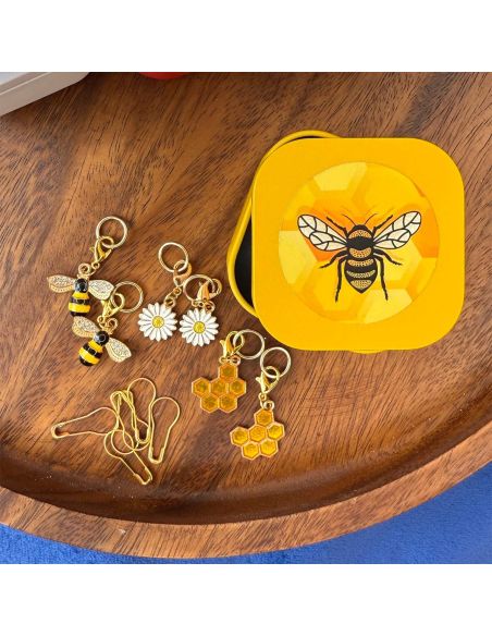 Set van 12 breiringmarkeerders - Honeybee