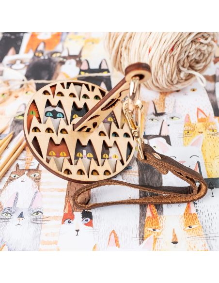 Armband met bolletje wol - Katten