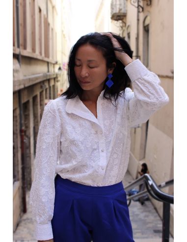 Witte Engelse borduurstof Alba - My Dress Made