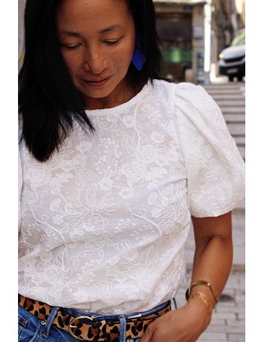 Witte Engelse borduurstof Alba - My Dress Made