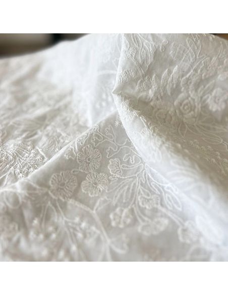 Witte Engelse borduurstof Alba - My Dress Made