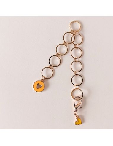 Kleine harten rijenketting - Geel