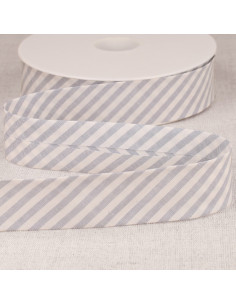Pastel gestreepte biais - Lavendelblauw