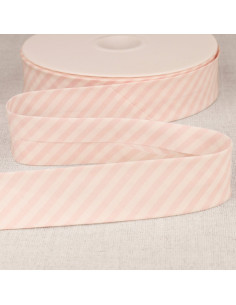 Pastel gestreepte biais - Roze