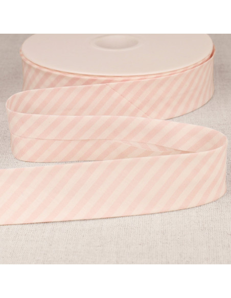 Pastel gestreepte biais - Roze