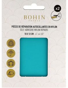 Zelfklevende nylon reparatiestukken Bohin - Turkooisblauw