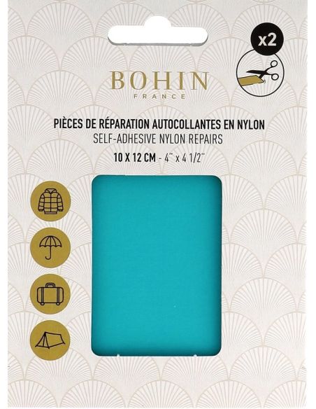 Zelfklevende nylon reparatiestukken Bohin - Turkooisblauw
