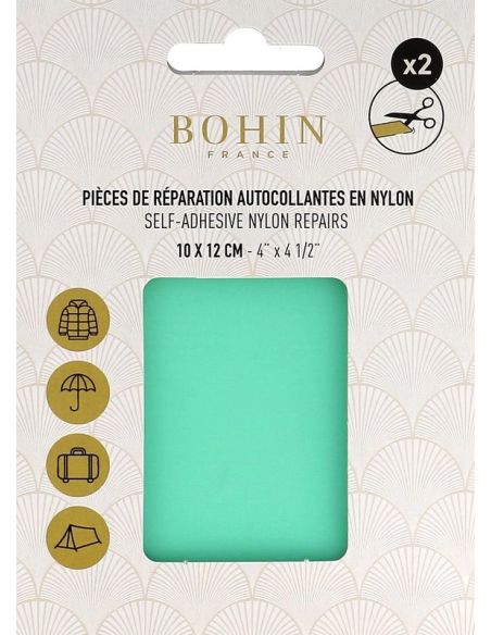 Zelfklevende reparatiestukken van nylon Bohin - Mintgroen