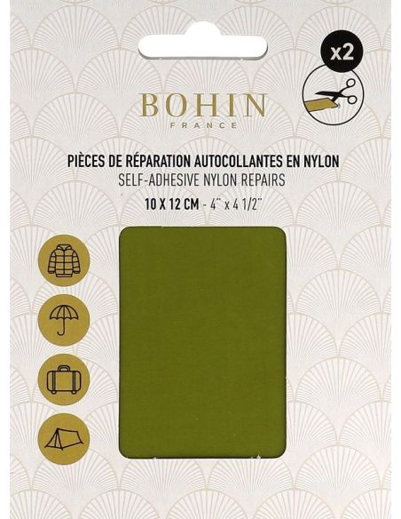 Zelfklevende reparatiestukken van nylon Bohin - Bladgroen