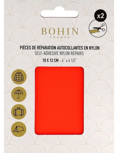 Zelfklevende reparatiestukken van nylon Bohin - Fluoriserend oranje