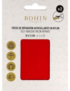 Zelfklevende reparatiestukken van nylon Bohin - Rood