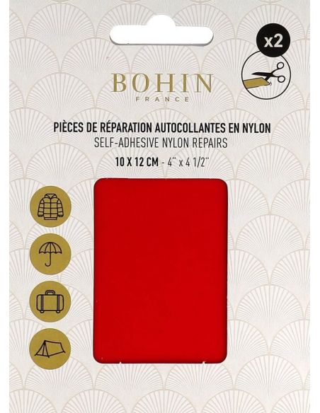 Zelfklevende reparatiestukken van nylon Bohin - Rood