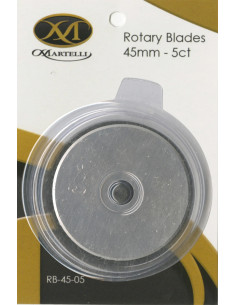 5 vervangmessen voor Martelli roterende snijder - 45 mm