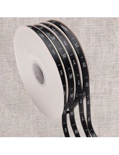 Zwart maatlabel lint