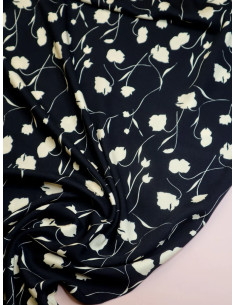 Viscose keperstof Poppy - Zwart 2