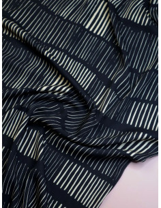 Viscose twill stof Sticks - Zwart 2
