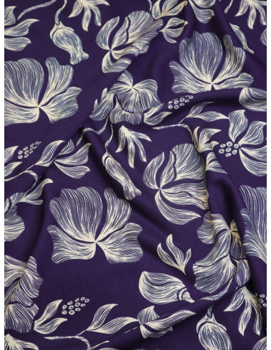 Tissu twill viscose Loa - Indigo