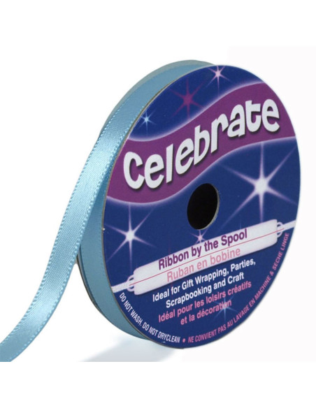 Satijnen lint Celebrate lichtblauw - 6 mm x 6 meter