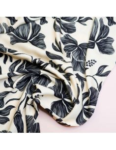Viscose keperstof Loa - Zwart