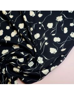 Viscose keperstof Poppy - Zwart