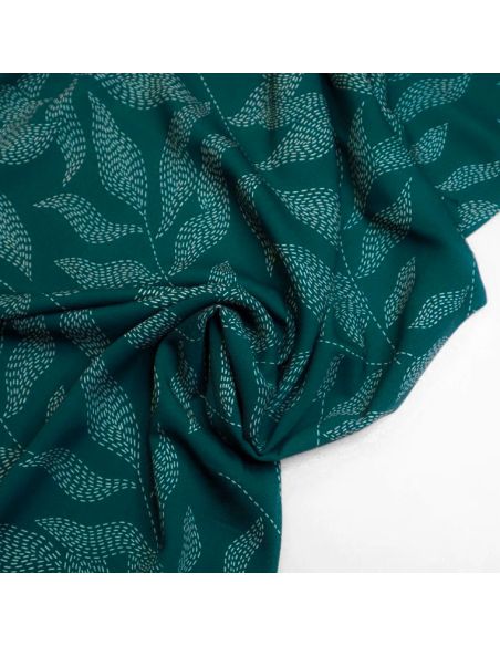 Lulu viscose twill stof - Dennengroen