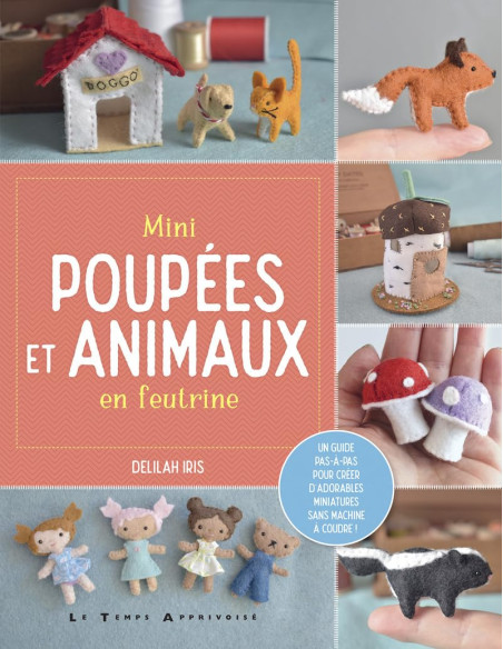 Boek mini poppen en dieren van vilt
