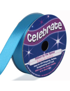 Celebrate satijnlint turquoiseblauw - 13 mm x 6 meter
