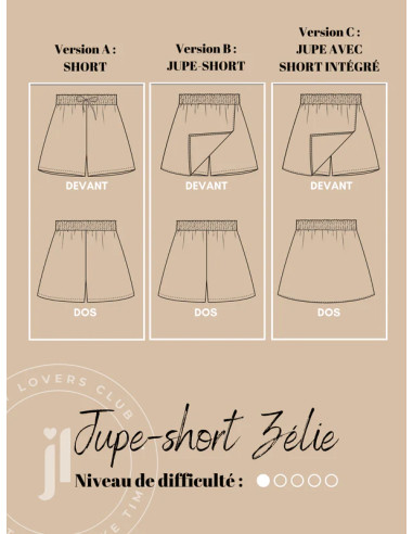 Zélie rok- en shortpatroon - Joli Lab