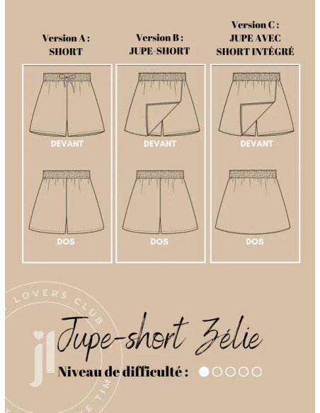 Zélie rok- en shortpatroon - Joli Lab