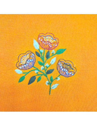 Hydro-oplosbare borduurmotiefstickers - Folkloristische bloemen