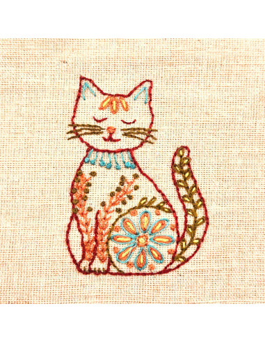 Wateroplosbare borduuroverdrachtsvellen - Folkloristische katten