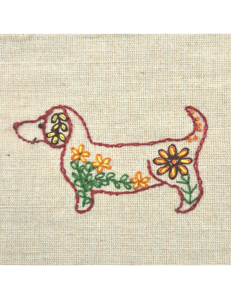 Wateroplosbare borduuroverdrachtsvellen - Folkloristische honden