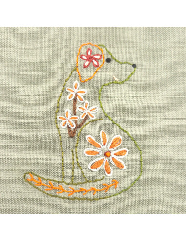 Wateroplosbare borduuroverdrachtsvellen - Folkloristische honden