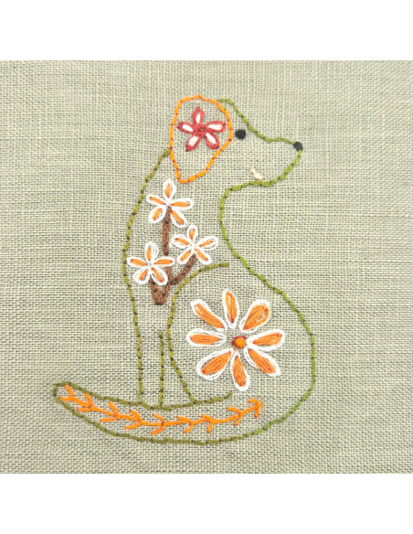 Wateroplosbare borduuroverdrachtsvellen - Folkloristische honden