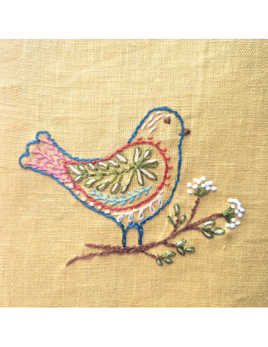 Wateroplosbare borduurtransferbladen - Folkloristische vogels