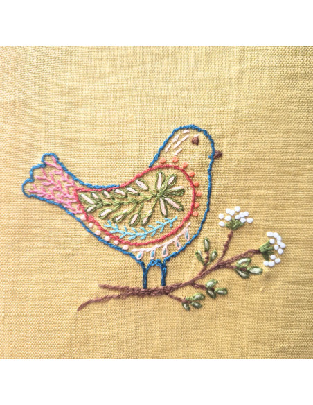 Wateroplosbare borduurtransferbladen - Folkloristische vogels