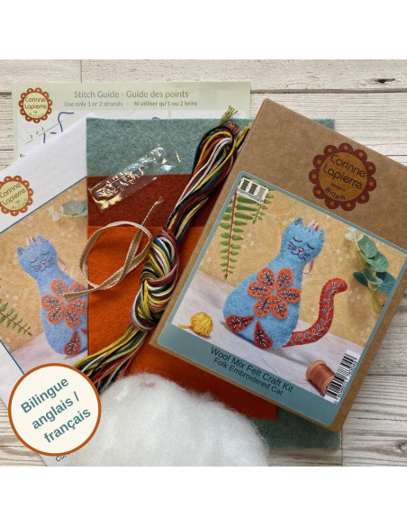 Mini kit feutrine - Chat folklorique