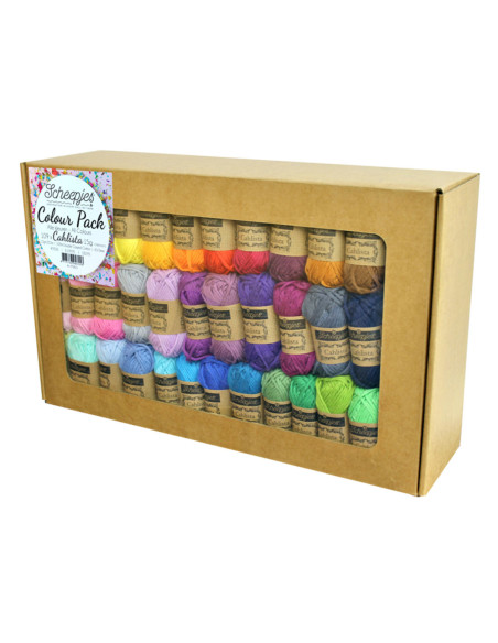 Set van 109 mini bolletjes Scheepjes Cahlista Colour Pack