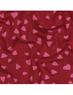 Sweatstof met harten - Rood