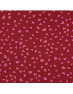 Sweatstof met harten - Rood 2