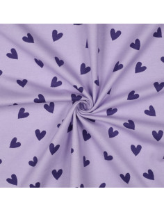 Lavendel flanel stof - Vijgenharten